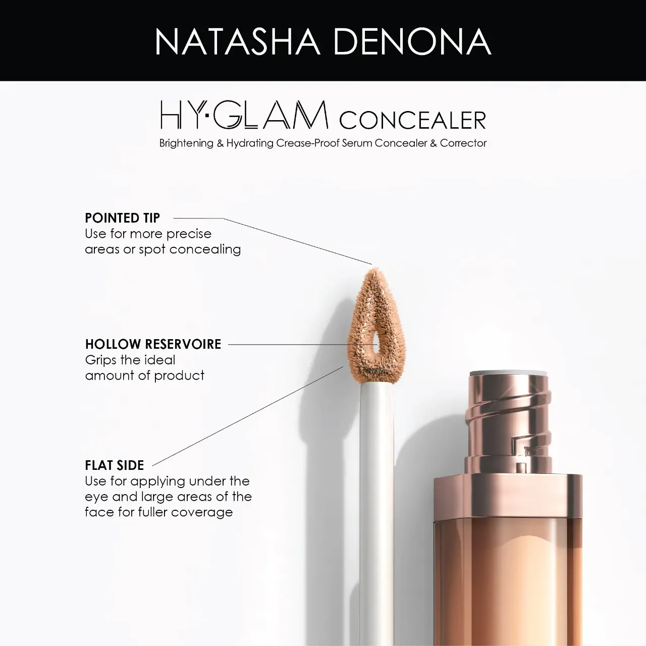 Hy-Glam Brightening & Hydrating Medium to Full Coverage Crease Proof Serum Color Corrector — foto 9 de 15