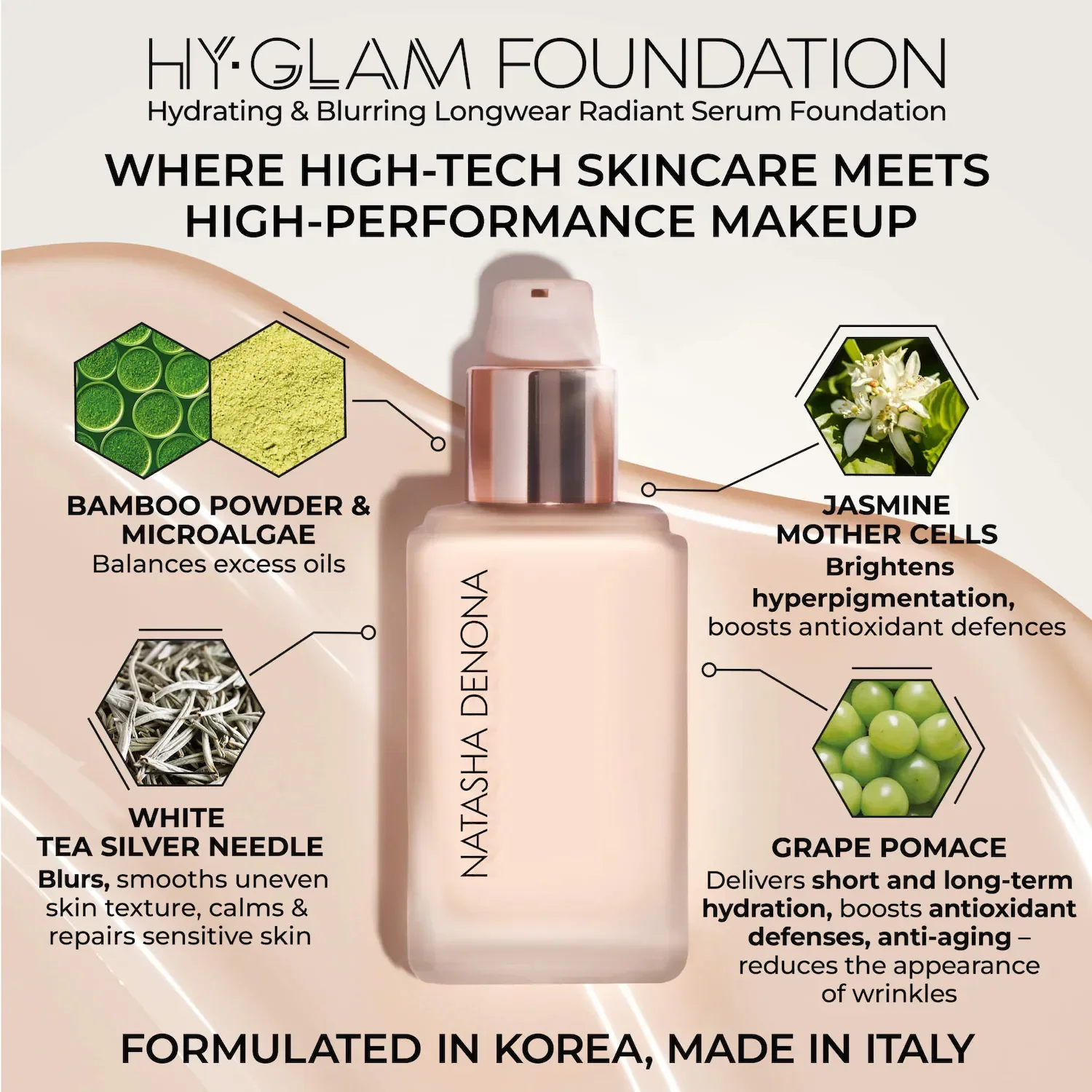 Hy-Glam Foundation Hydrating & Blurring Luminous Longwear Serum Foundation — foto 5 de 58