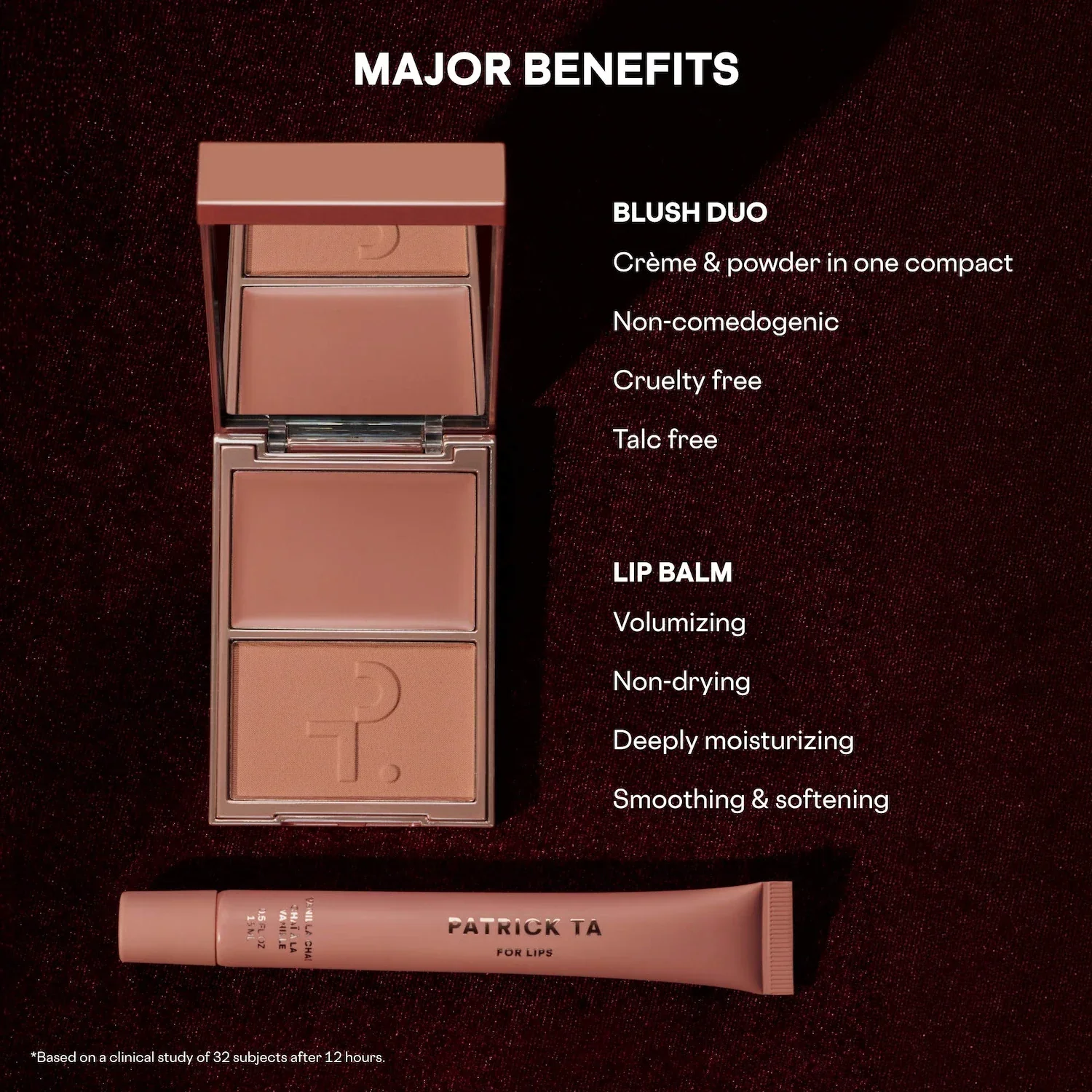 Major Headlines Double-Take Crème & Powder Blush Duo & Lip Balm Makeup Gift Set — foto 6 de 10