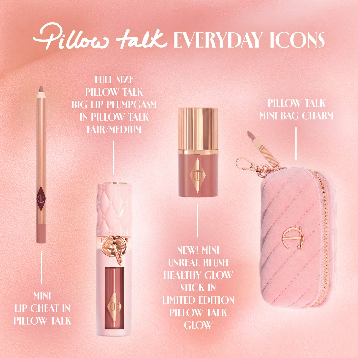 Pillow Talk Everyday Icons Lip & Cheek Makeup Gift Set — foto 3 de 9