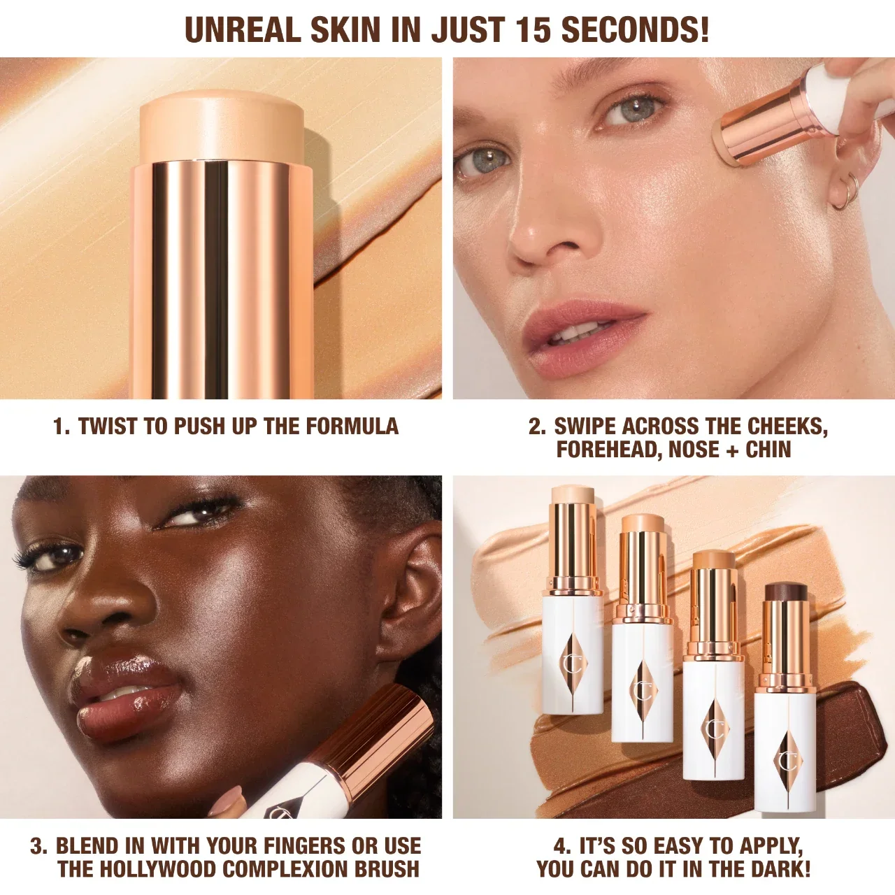 Unreal Skin Sheer Glow Tint Hydrating Foundation Stick — foto 3 de 30