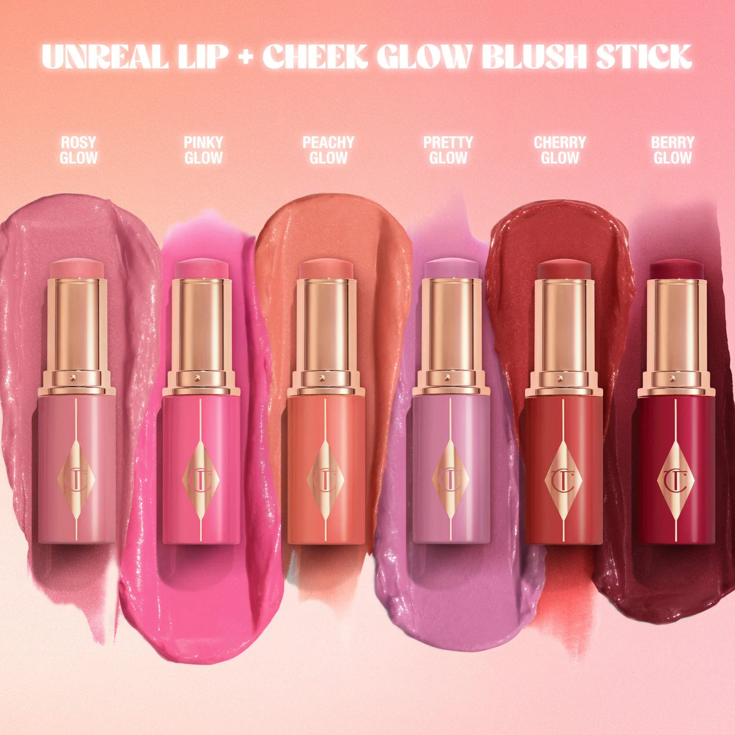 Mini Unreal Lip + Cheek Glow Blush Stick with Hyaluronic Acid — foto 9 de 14