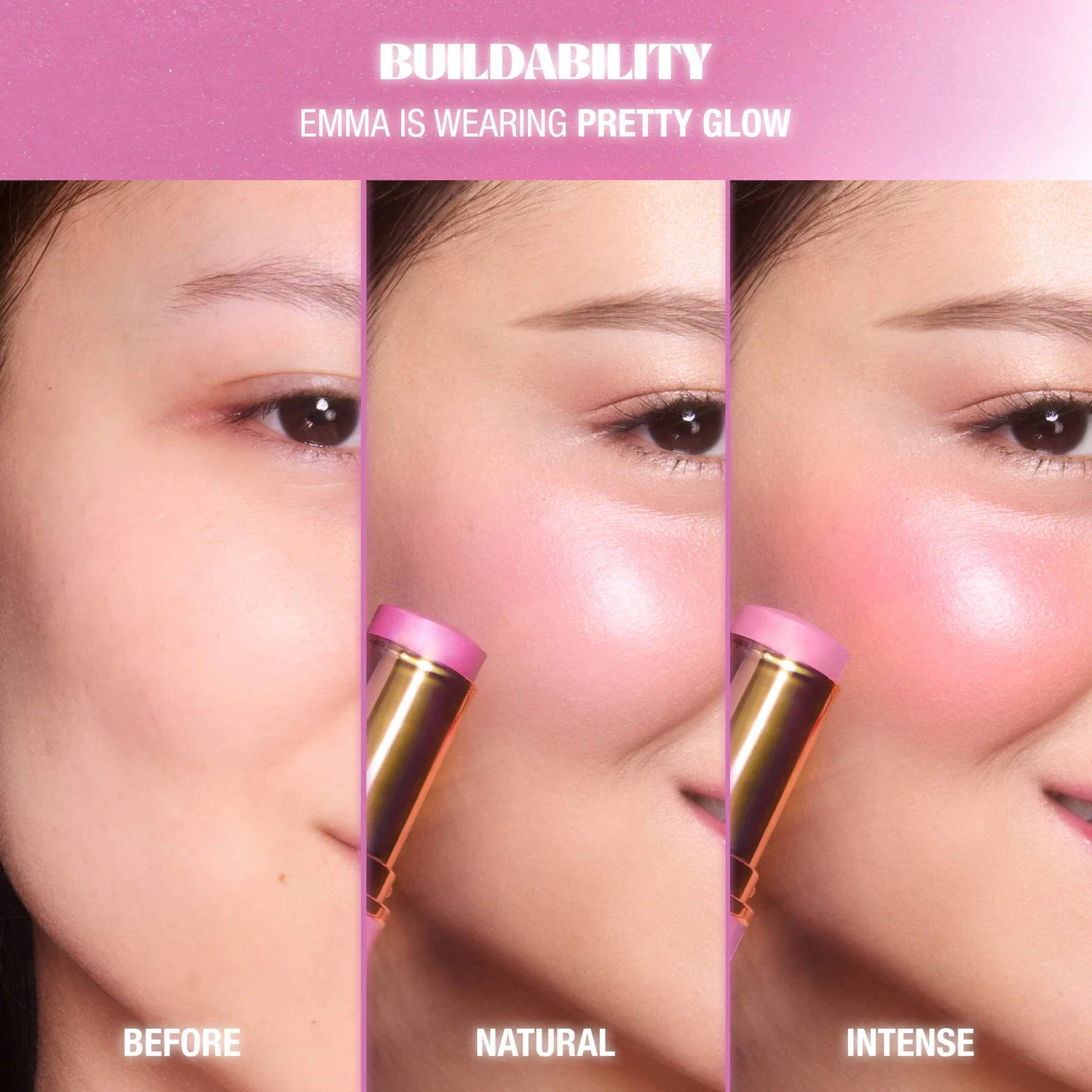Mini Unreal Lip + Cheek Glow Blush Stick with Hyaluronic Acid — foto 6 de 14