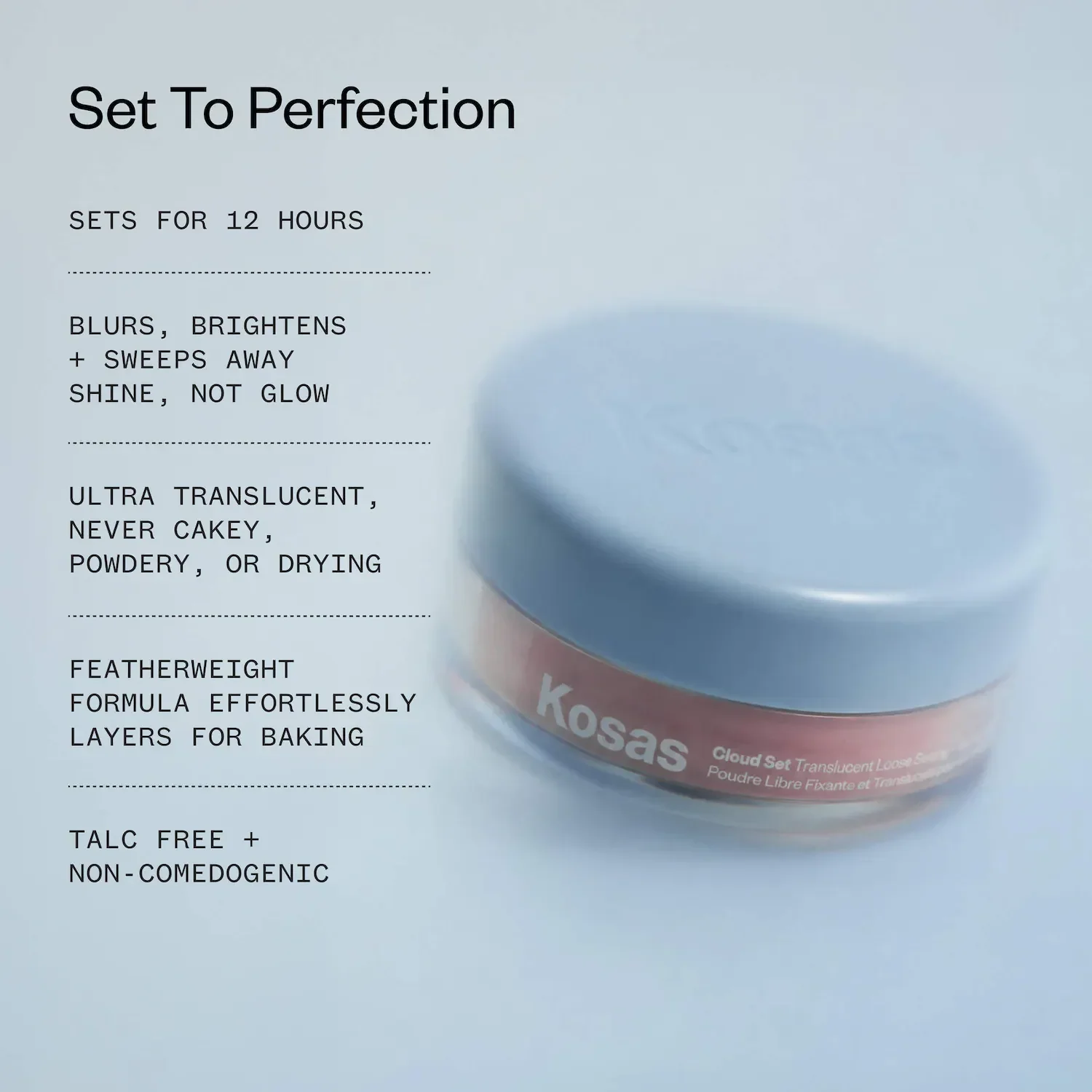 Mini Cloud Set Loose Translucent Talc-Free Setting + Blurring Powder — foto 4 de 9