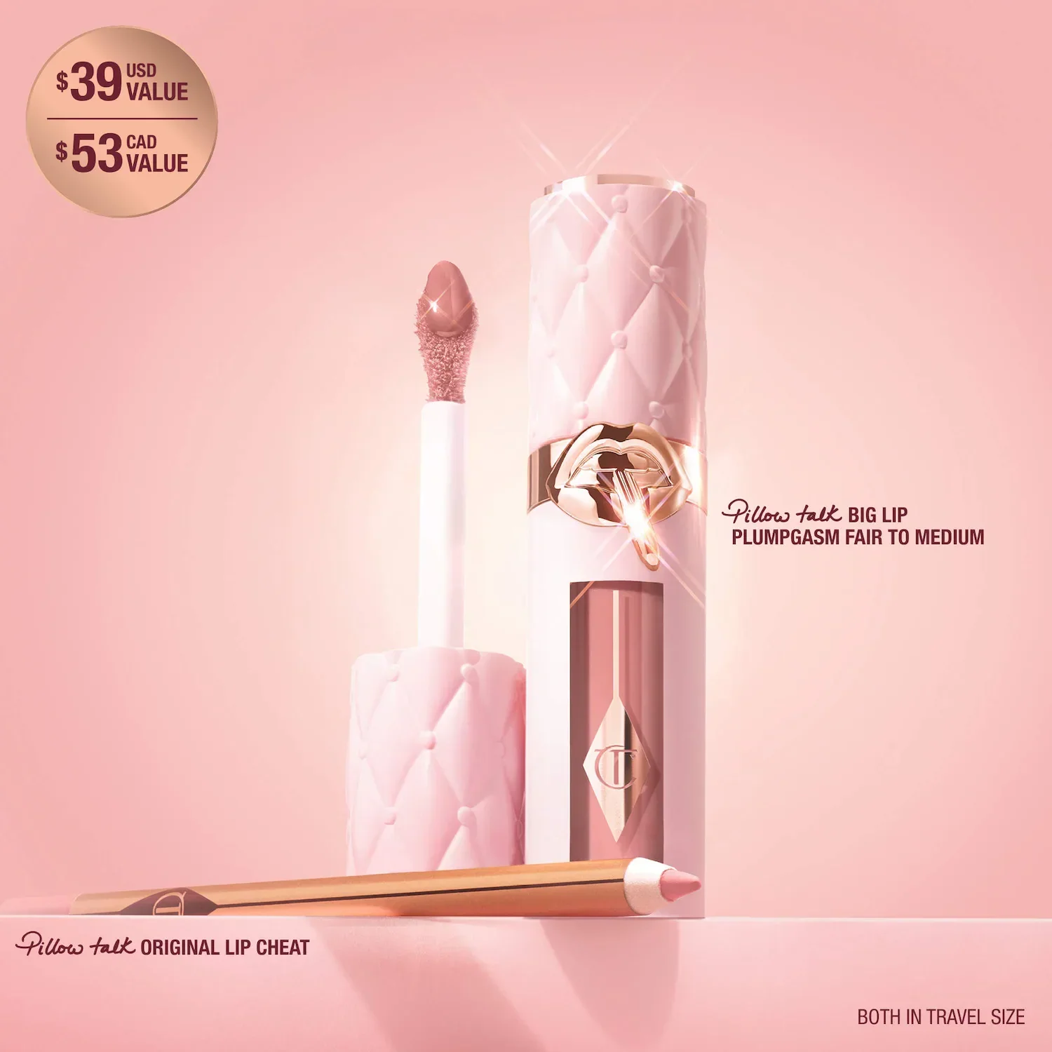 Mini Pillow Talk Plumpgasm Lip Liner and Lip Gloss Set — foto 2 de 8