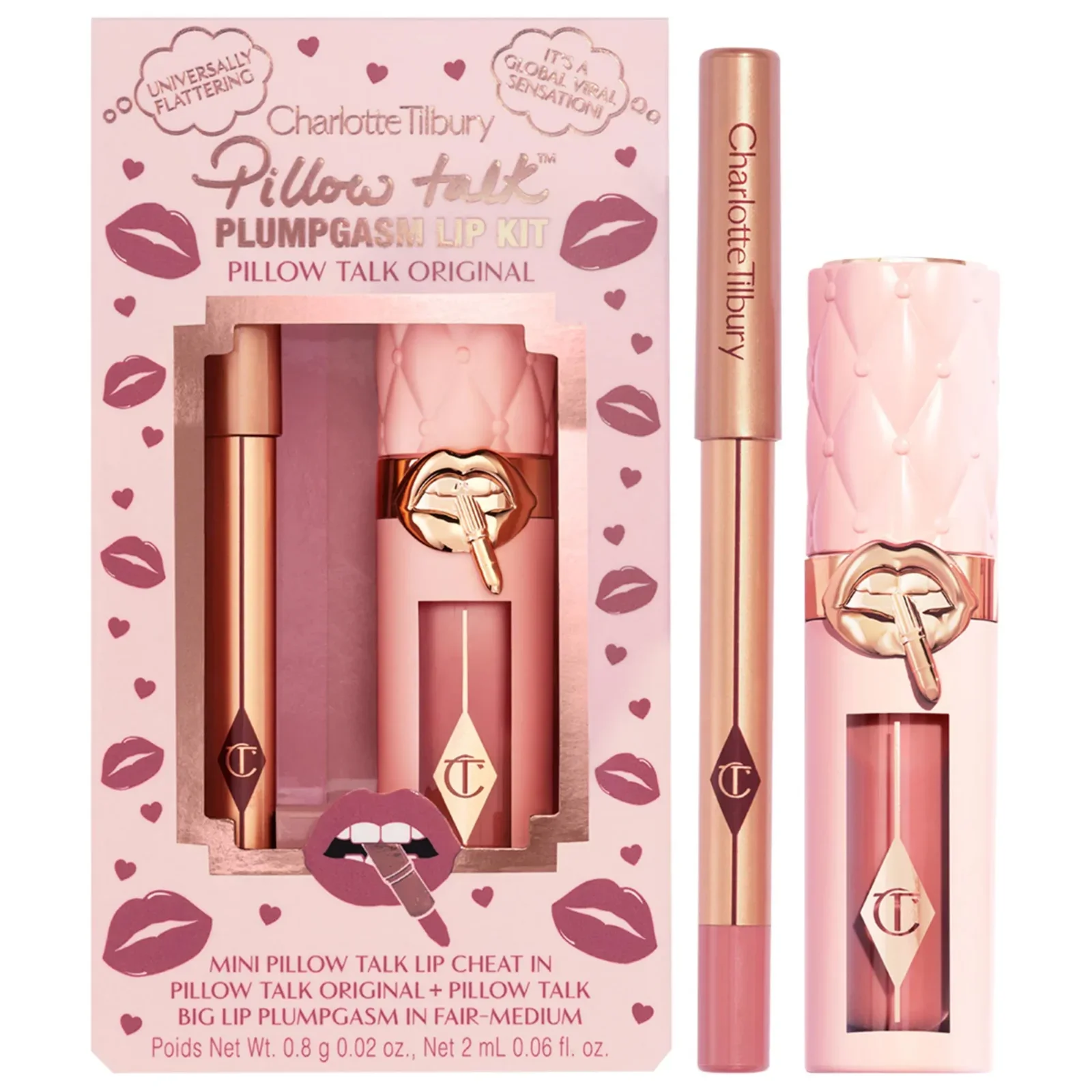 Mini Pillow Talk Plumpgasm Lip Liner and Lip Gloss Set — foto 1 de 8
